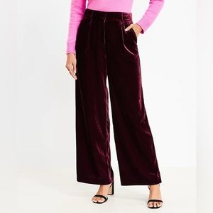 NWT Loft Wide Leg Velvet Pants